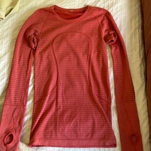 Coral lululemon longsleeve